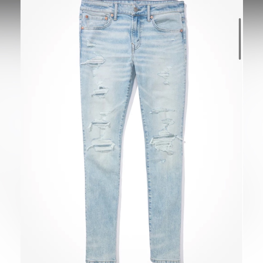 AE AirFlex+ Ultrasoft Patched Skinny Jean (Never worn but tags were removed)